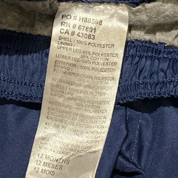 CANUCKS Child's Athletic Pants Size 12 Months Lined Warm - Picture 5 of 7